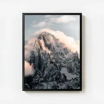 poster pic de montagne enneigee avec cadre.webp