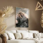 poster pic de montagne enneigee salon.webp