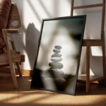 poster piles de pierres decoratives encadre.webp
