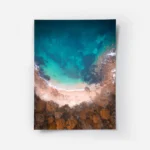 poster plage aerienne bleu.webp