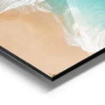 poster plage de sable et ocean turquoise aluminium.webp