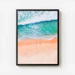 poster plage turquoise avec cadre.webp