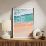 poster plage turquoise meuble.webp