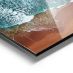poster plage vue aerienne aluminium.webp