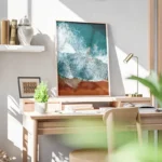 poster plage vue aerienne bureau.webp