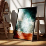 poster plage vue aerienne encadre.webp