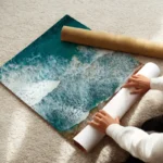 poster plage vue aerienne enroule.webp