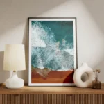 poster plage vue aerienne meuble.webp