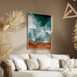 poster plage vue aerienne salon.webp