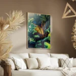 poster plante verte et brune salon.webp