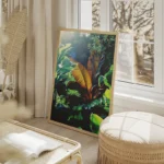 poster plante verte et brune salon beige.webp