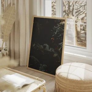 poster plantes vertes decoratives salon beige.webp