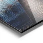 poster pont en bois bord de mer aluminium.webp