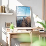 poster pont en bois bord de mer bureau.webp