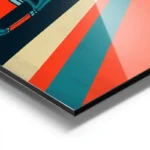 poster porsche gt3 minimaliste aluminium.webp