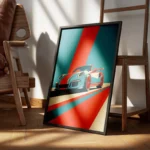 poster porsche gt3 minimaliste encadre.webp