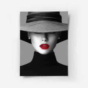 poster portrait femme avec chapeau.webp