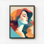 poster portrait femme pastel avec cadre.webp