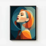 poster portrait femme stylise avec cadre.webp