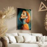 poster portrait femme stylise salon.webp