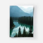 poster riviere turquoise et montagnes.webp