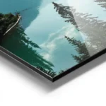 poster riviere turquoise et montagnes aluminium.webp