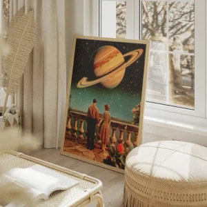 poster romantique spatio temporel salon beige.webp