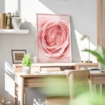 poster rose delicate bureau.webp