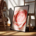 poster rose delicate encadre.webp