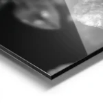 poster rose noire et blanche aluminium.webp