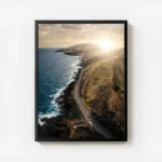 poster route cotiere ensoleillee avec cadre.webp