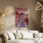 poster route desertique entre rochers salon.webp