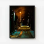 poster rue nocturne ambiance urbaine avec cadre.webp