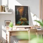 poster rue nocturne ambiance urbaine bureau.webp
