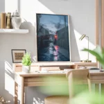 poster ruelle pavee dans une atmosphere romantique bureau.webp