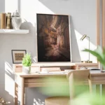 poster ruelle vide avec cycliste bureau.webp