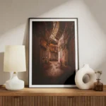 poster ruelle vide avec cycliste meuble.webp