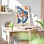 poster saumon vintage tokyo bureau.webp