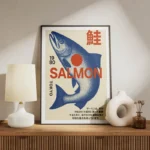 poster saumon vintage tokyo meuble.webp