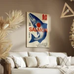 poster saumon vintage tokyo salon.webp