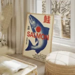 poster saumon vintage tokyo salon beige.webp