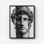 poster sculpture antinous moderne avec cadre.webp