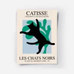 poster silhouette chat noir catisse.webp