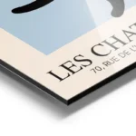 poster silhouette chat noir catisse aluminium.webp