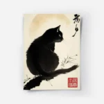 poster silhouette chat noire.webp