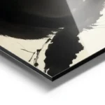 poster silhouette chat noire aluminium.webp
