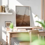 poster silhouette sur dunes de sable bureau.webp