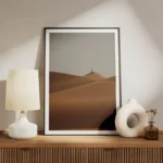 poster silhouette sur dunes de sable meuble.webp