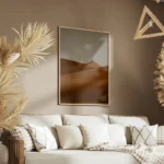 poster silhouette sur dunes de sable salon.webp