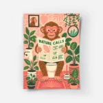 poster singe lisant le journal.webp